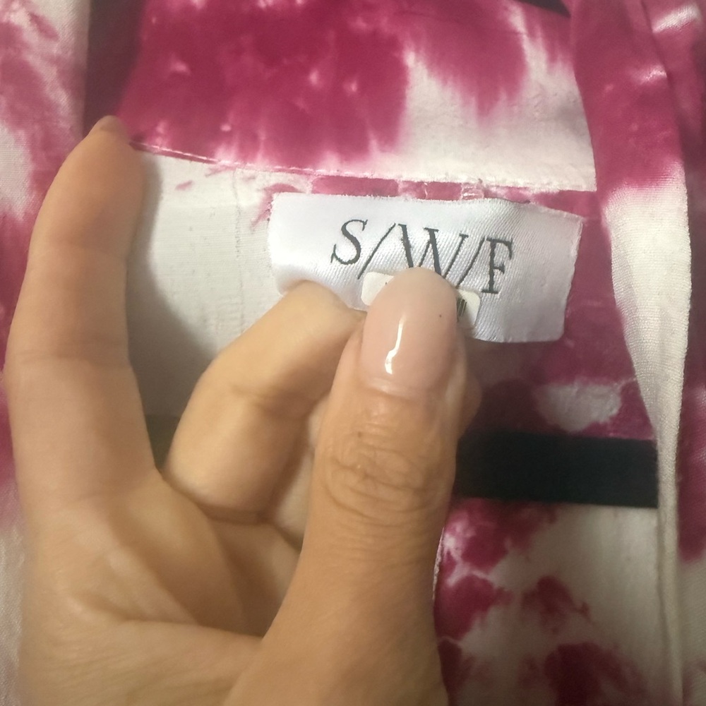 S/W/F Pink and White Tie-Dye Maxi Dress - Picture 5 of 5